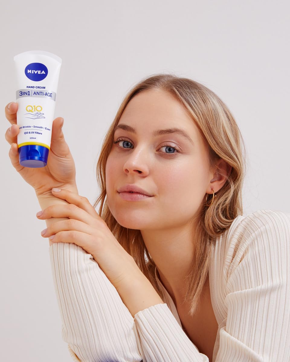 NIVEA cream applied on hand close-up demonstrating immediate smoothing and hydration