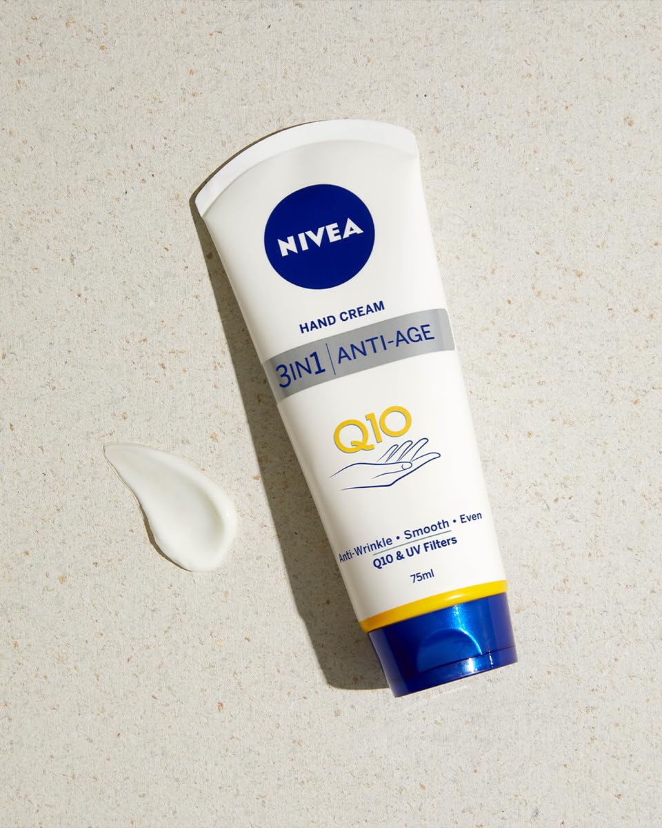 NIVEA open cap revealing smooth cream texture that absorbs quickly and feels light