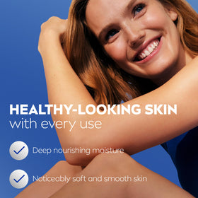NIVEA Hyaluronic Acid and Almond Oil visual emphasizing nourishing ingredients for hydration