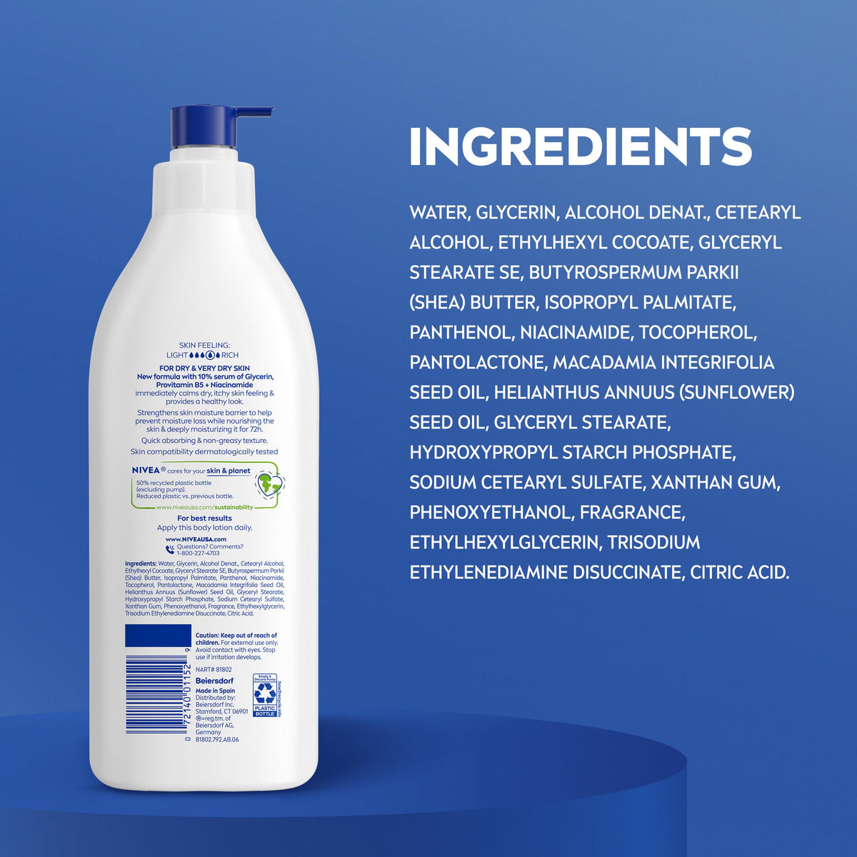 NIVEA bottle placed on bathroom shelf showing everyday routine convenience