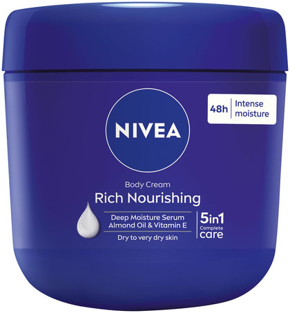 NIVEA jar front view showing 400ml packaging and clear product identity benefit hydration