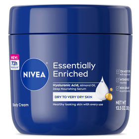 NIVEA jar front label showing product name and 13.5 oz size for clear identification