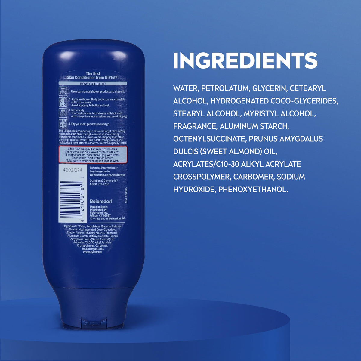 NIVEA label close-up showing usage directions and ingredient clarity