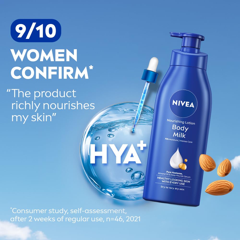 NIVEA ingredients label close-up highlighting Hydra IQ and natural minerals