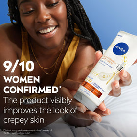 NIVEA on a bathroom shelf in a lifestyle scene showing daily routine benefit