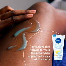 NIVEA lotion pump dispensing creamy texture for up to 72 hours moisture