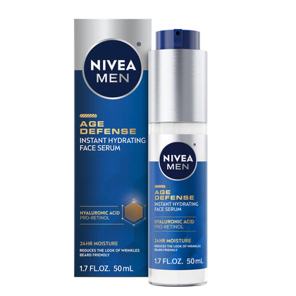NIVEA MEN front packaging showing bottle and brand, clear product benefit