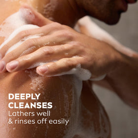 NIVEA MEN bottle label detail highlighting natural charcoal and claims