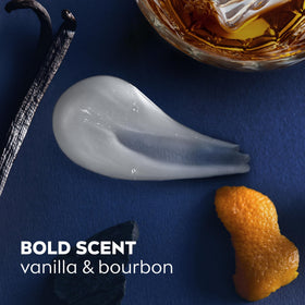 NIVEA MEN styled with vanilla and bourbon props suggesting long scent
