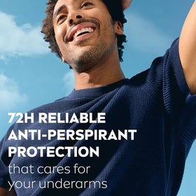 NIVEA Men Cool Kick roll-on close-up applied underarm demonstrating cooling feel and gentle skin comfort