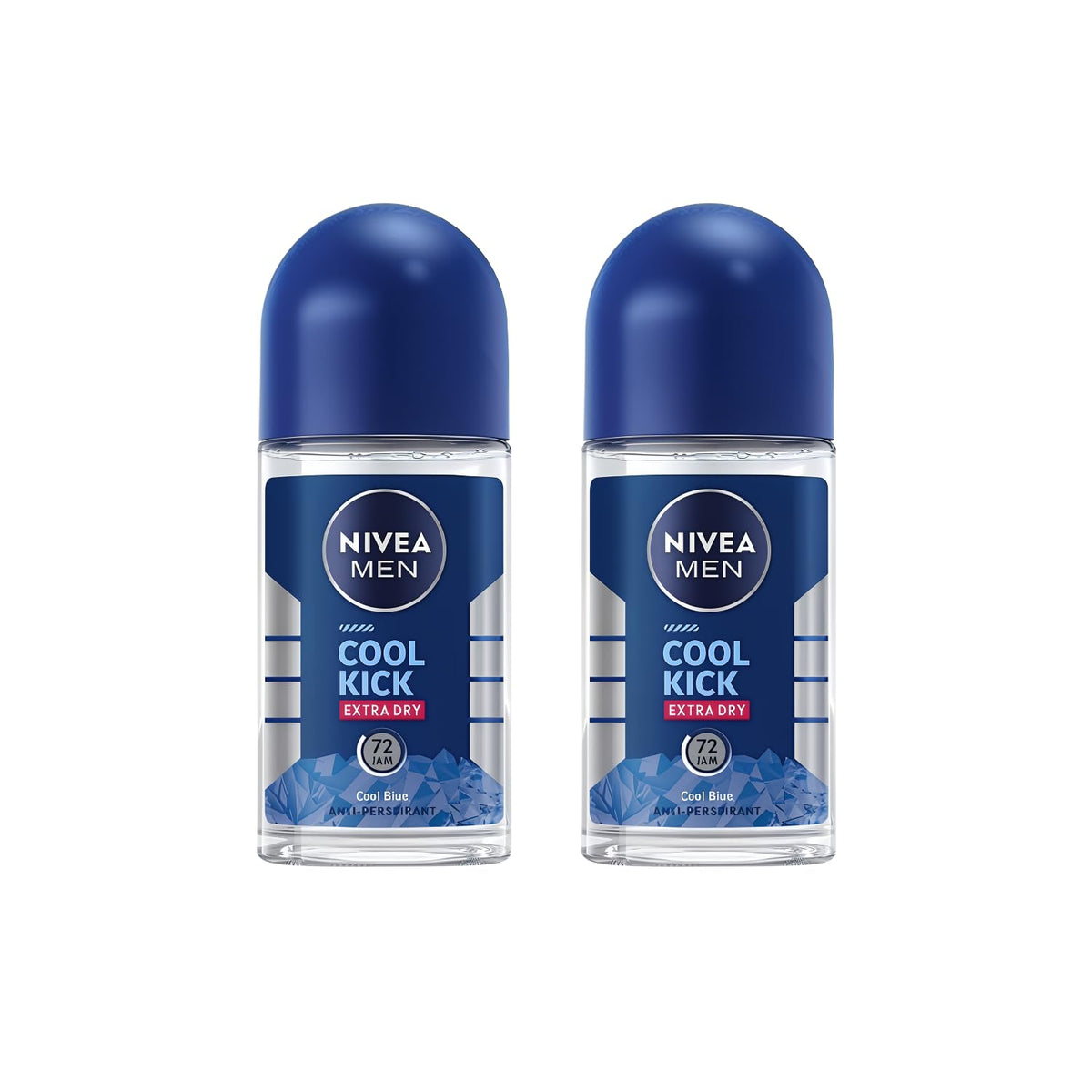 NIVEA Men Cool Kick front packaging showing 50ml bottle and branding for quick identification and convenience
