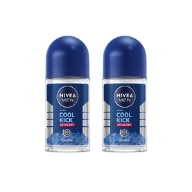 NIVEA Men Cool Kick front packaging showing 50ml bottle and branding for quick identification and convenience
