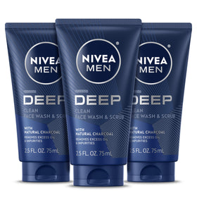 NIVEA MEN front tube showing product name and charcoal benefit