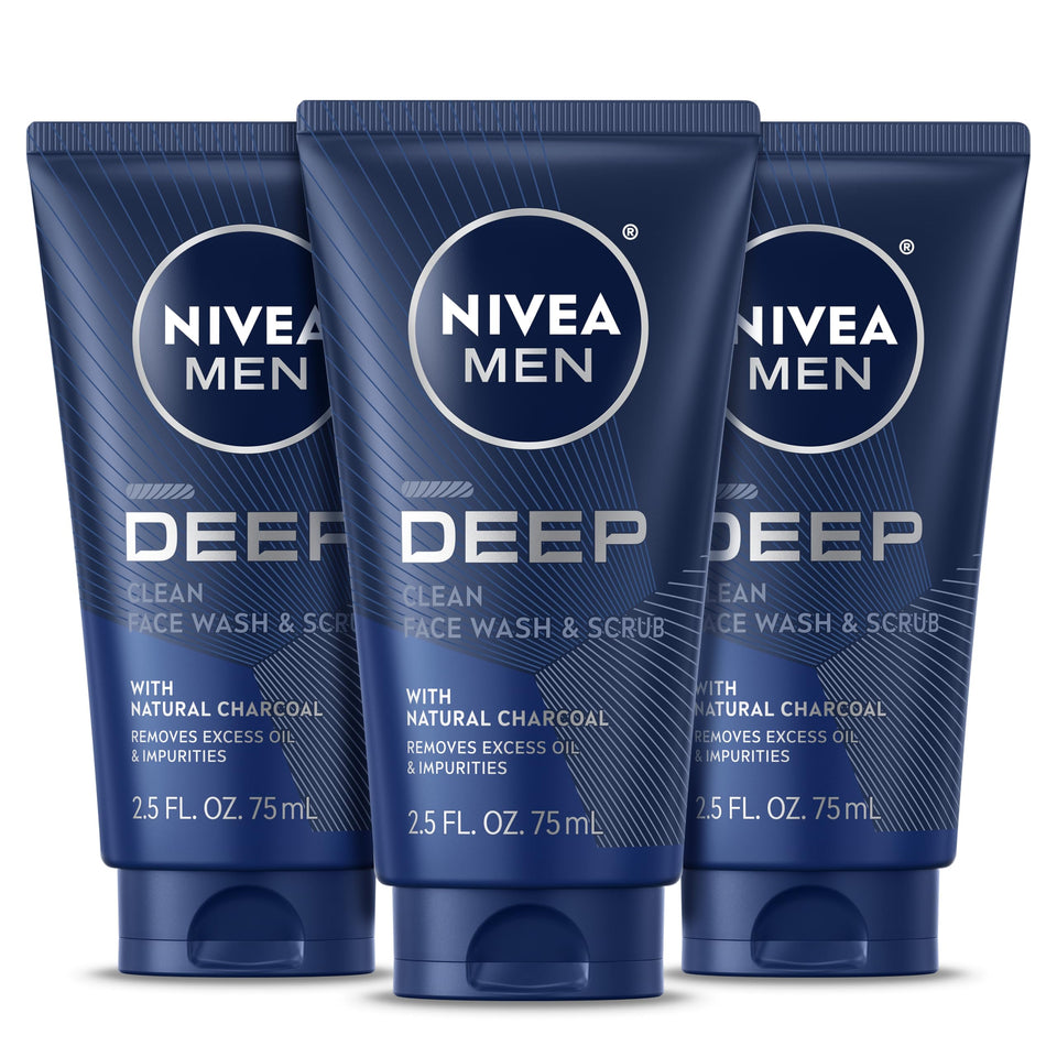 NIVEA MEN front tube showing product name and charcoal benefit