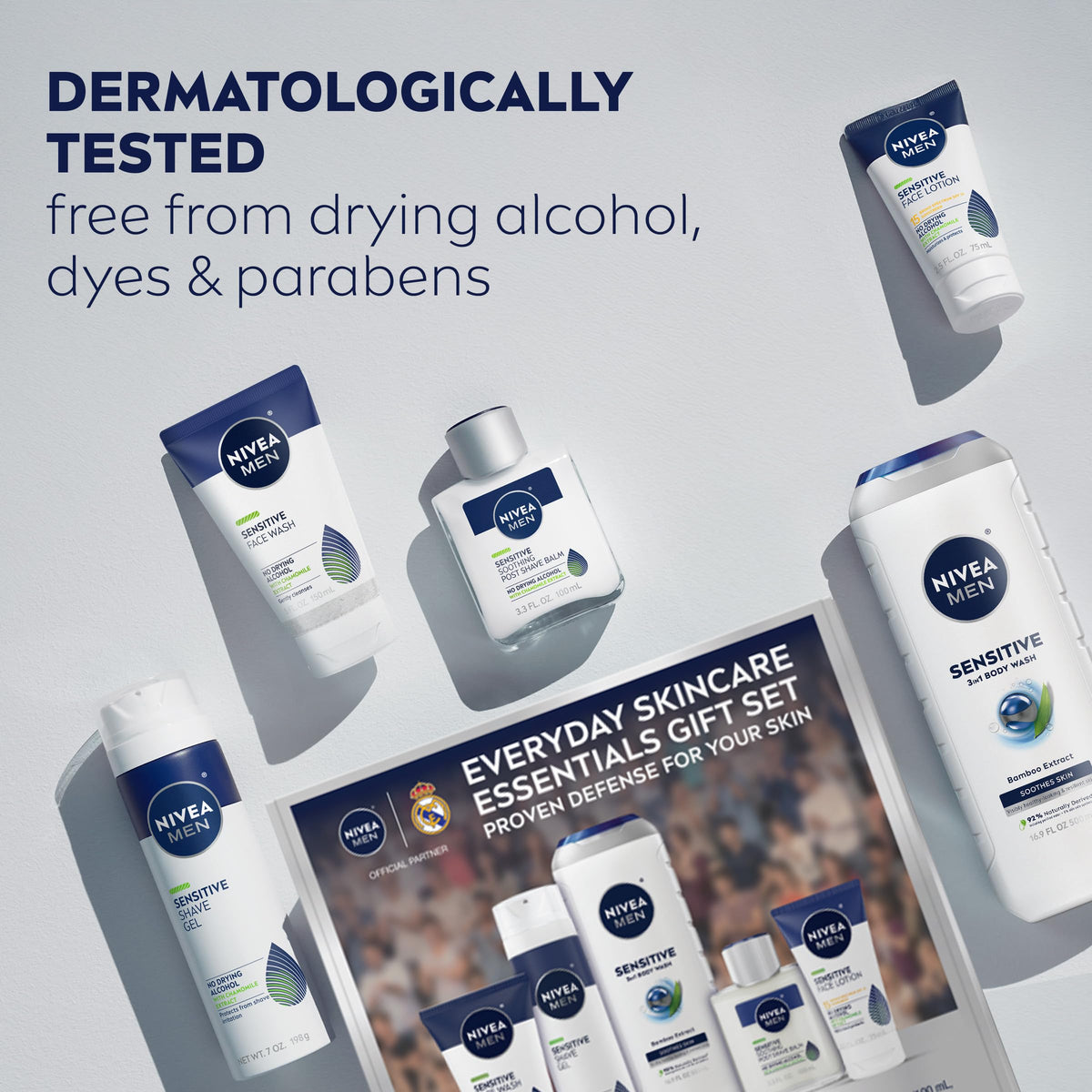 NIVEA MEN face lotion SPF 15 tube showing lightweight daily UV protection