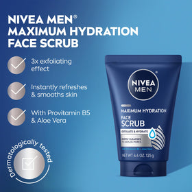 NIVEA MEN close-up of scrub texture showing fine exfoliating particles and moisturizing base