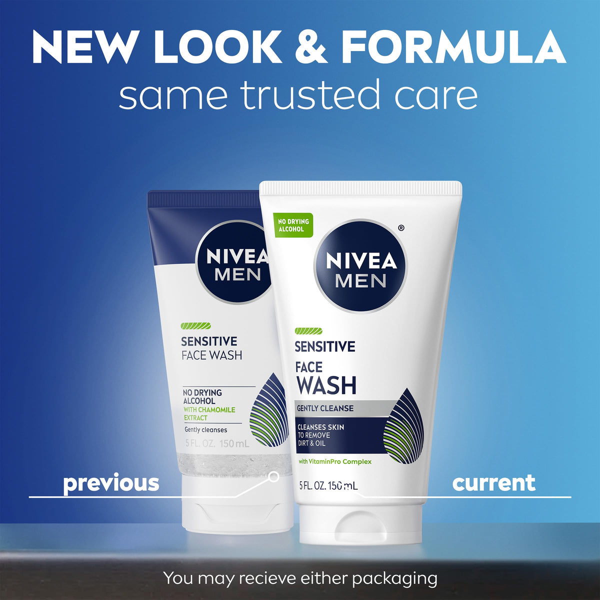 NIVEA MEN back label close-up highlighting ingredients and usage benefits