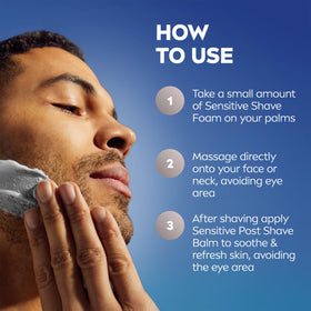 NIVEA MEN foam rinsing off, leaves skin clean and conditioned
