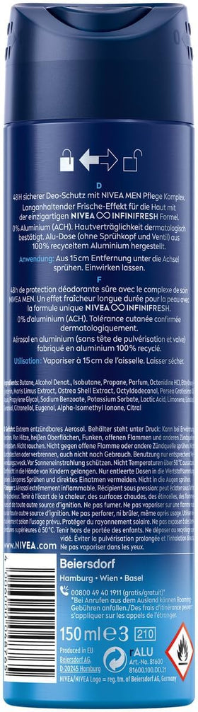 NIVEA Men six-pack arrangement highlighting value and travel-ready benefit