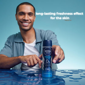NIVEA Men size comparison next to hand for scale and portability benefit