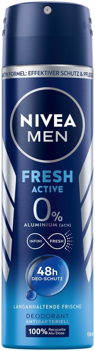 NIVEA Men spray mist in action demonstrating quick-dry freshness benefit