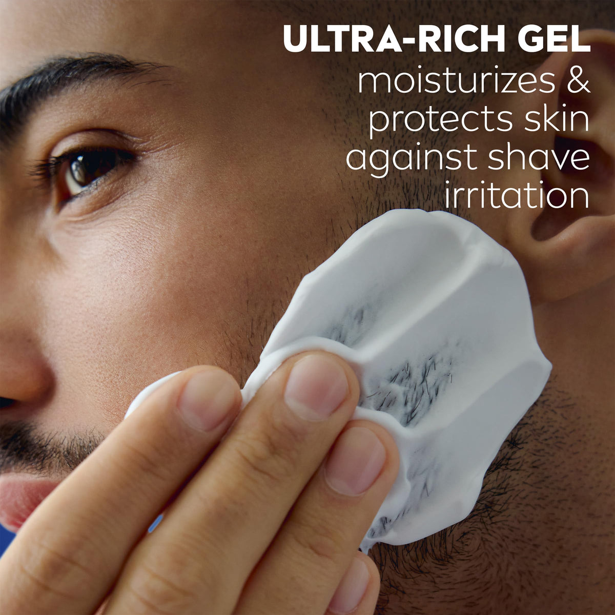 NIVEA MEN gel being dispensed into hand for easy application