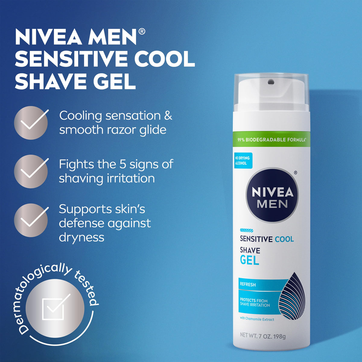 NIVEA MEN gel texture close-up showing smooth foam for better glide