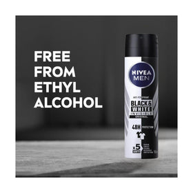 NIVEA Men can beside a hand showing 150ml scale benefit