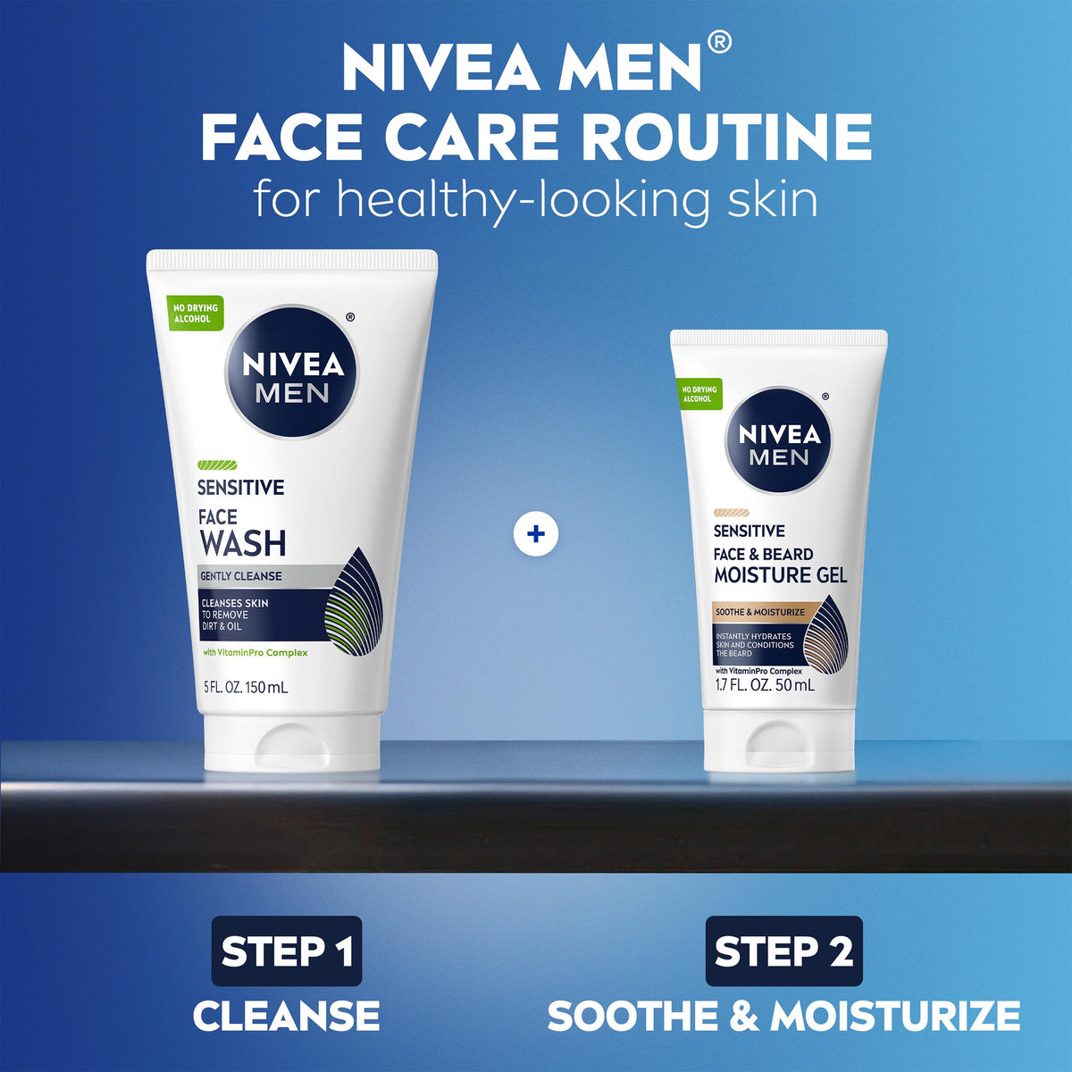 NIVEA MEN label close-up showing instructions and dermatologically tested claim