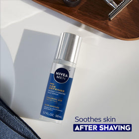 NIVEA MEN label closeup listing Pro‑Retinol and Hyaluronic Acid benefits