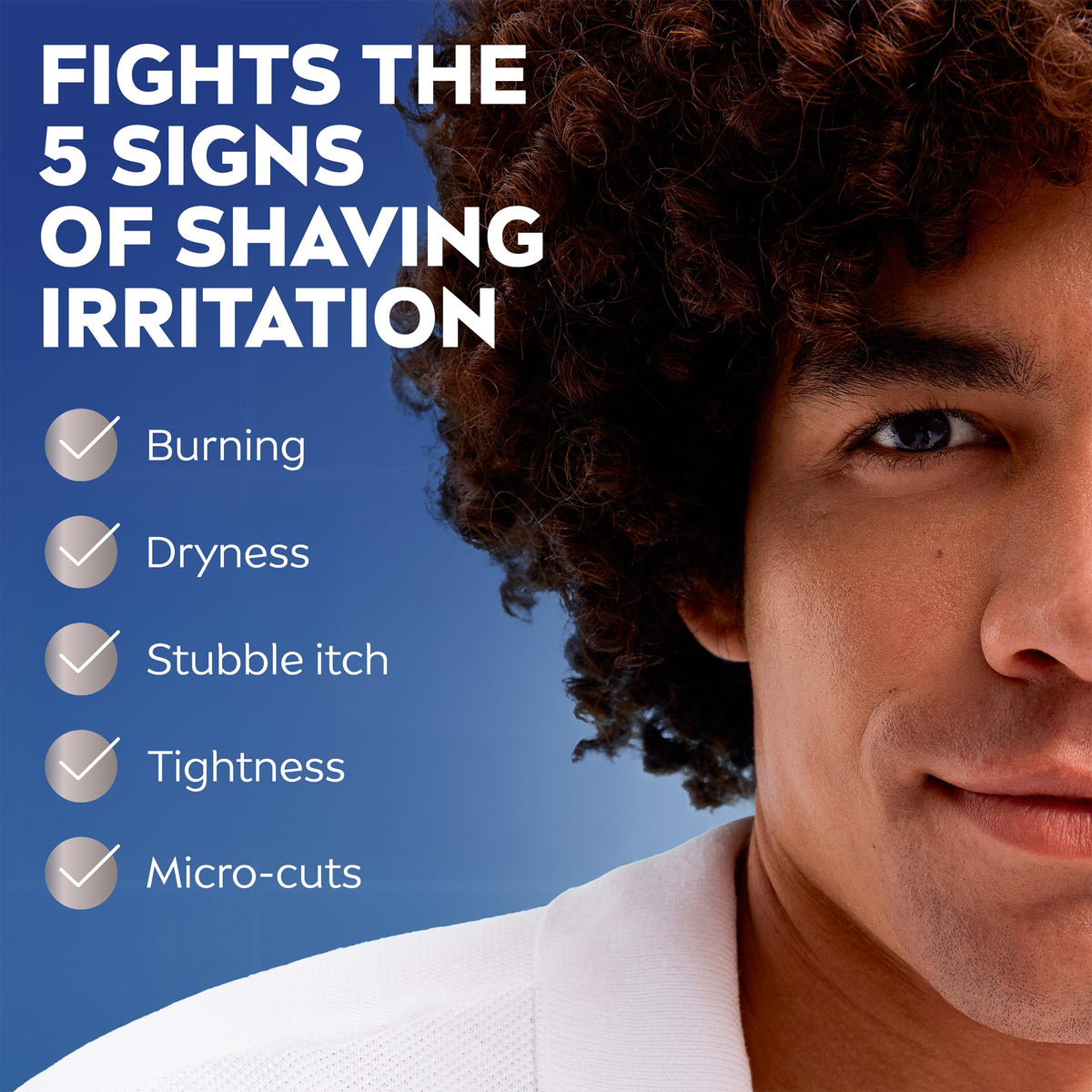 NIVEA MEN label detail with Vitamin E, chamomile and witch hazel benefits