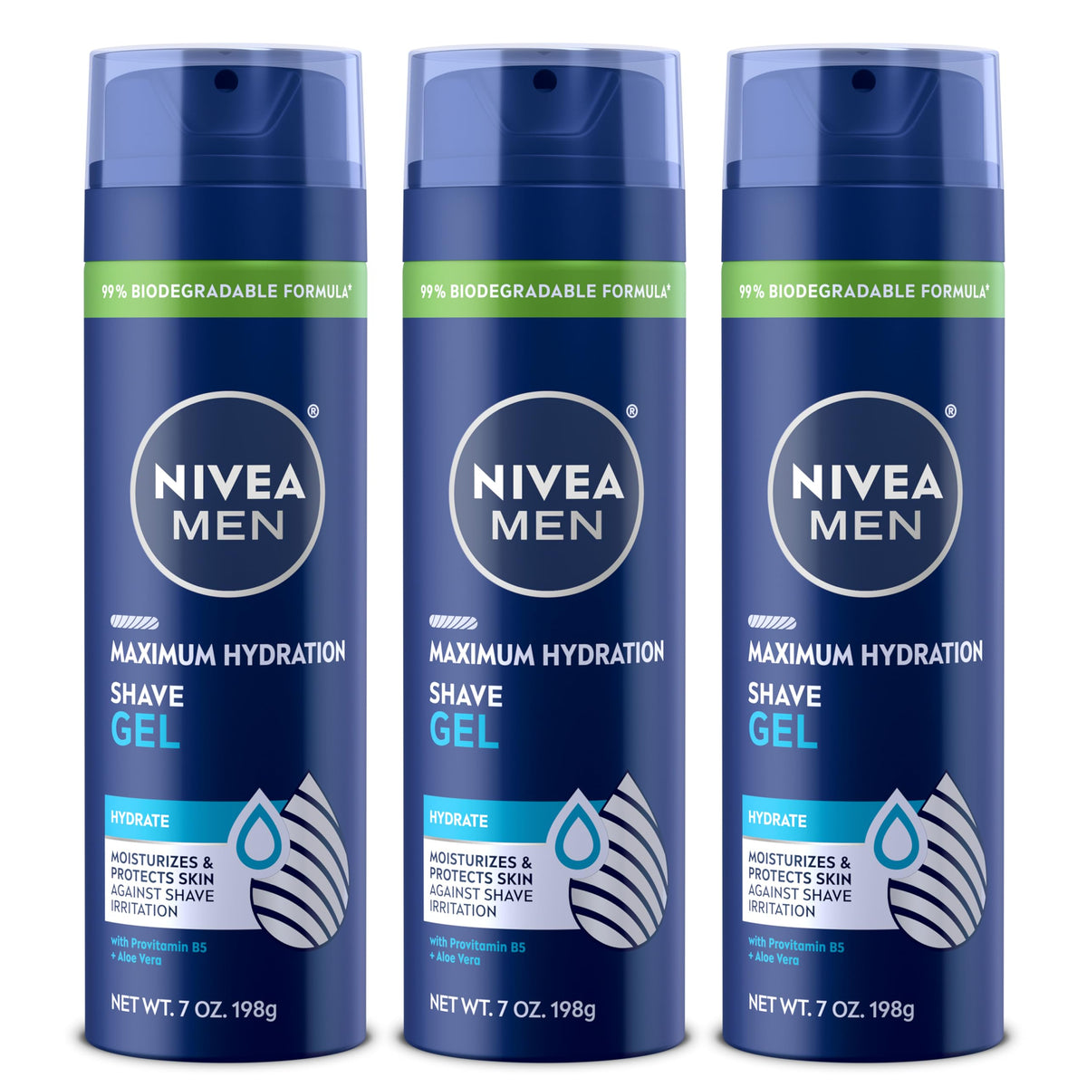 NIVEA MEN front packaging showing benefits and hydration