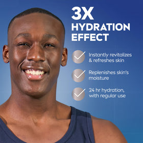 NIVEA MEN bottle on bathroom counter for daily grooming routine