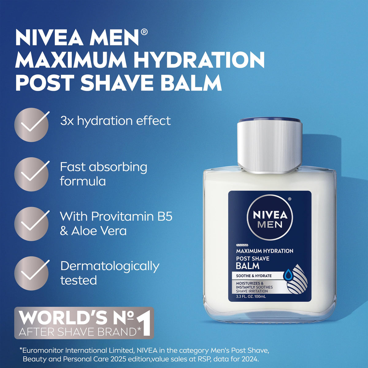 NIVEA MEN creamy balm texture on fingertip for fast absorption