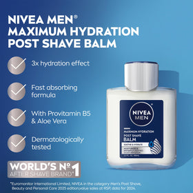 NIVEA MEN creamy balm texture on fingertip for fast absorption