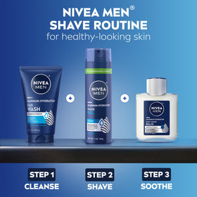 NIVEA MEN bottle in toiletry bag ready for travel and use