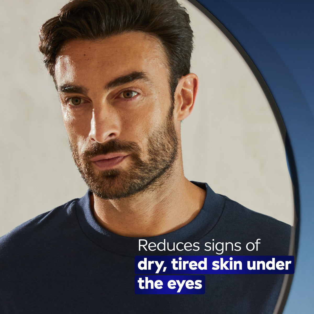 NIVEA MEN label close-up highlighting hyaluronic acid and gentle ingredients