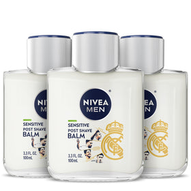 NIVEA MEN front packaging showing limited edition Real Madrid design and benefits