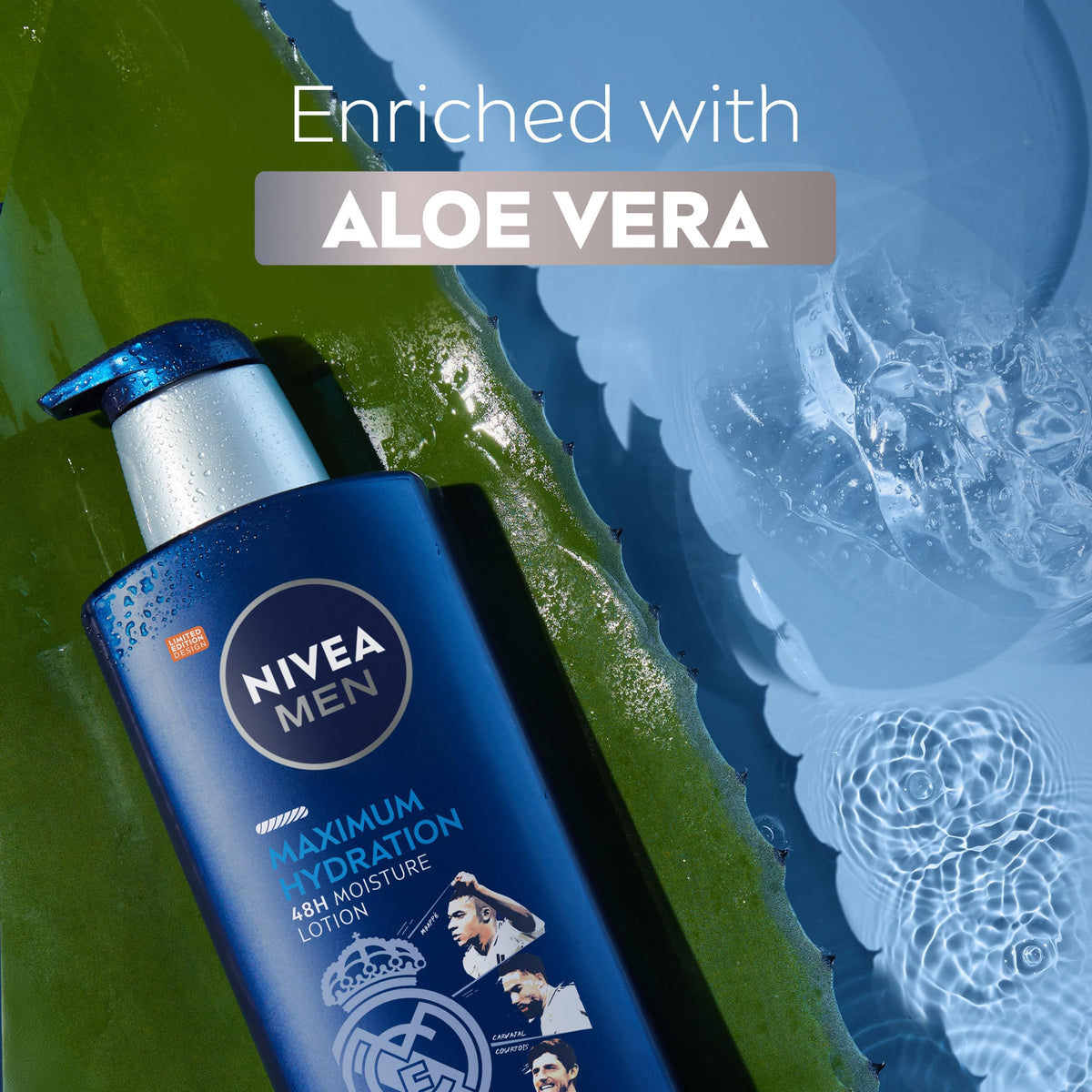 NIVEA MEN bottle in bathroom showcasing daily routine convenience