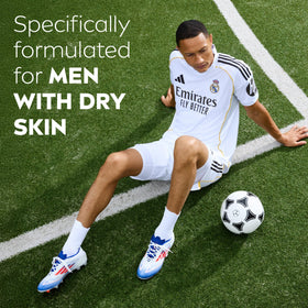 NIVEA MEN bottle staged with grooming items for fan lifestyle