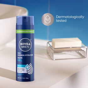 NIVEA MEN recycled aluminum can detail indicating eco benefit