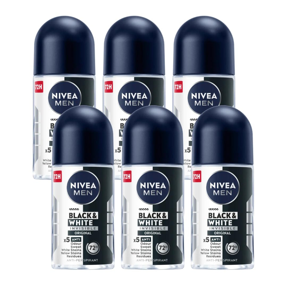 NIVEA Men roll-on front view showing label and compact size, convenient for travel
