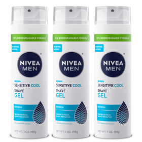 NIVEA MEN front packaging showing 7 oz can and cooling shave benefit