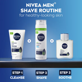 NIVEA MEN ingredients label closeup showing chamomile and vitamin content