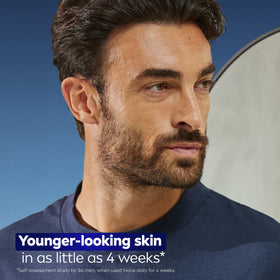 NIVEA MEN serum texture drop showing lightweight hydrating consistency