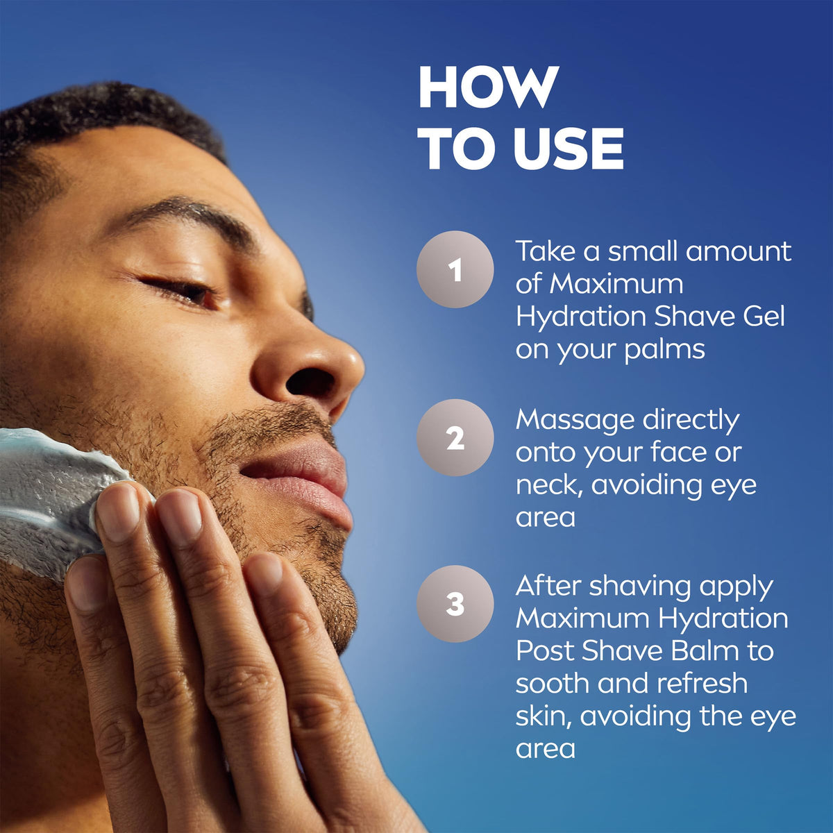 NIVEA MEN shave gel staged in bathroom for daily routine benefit