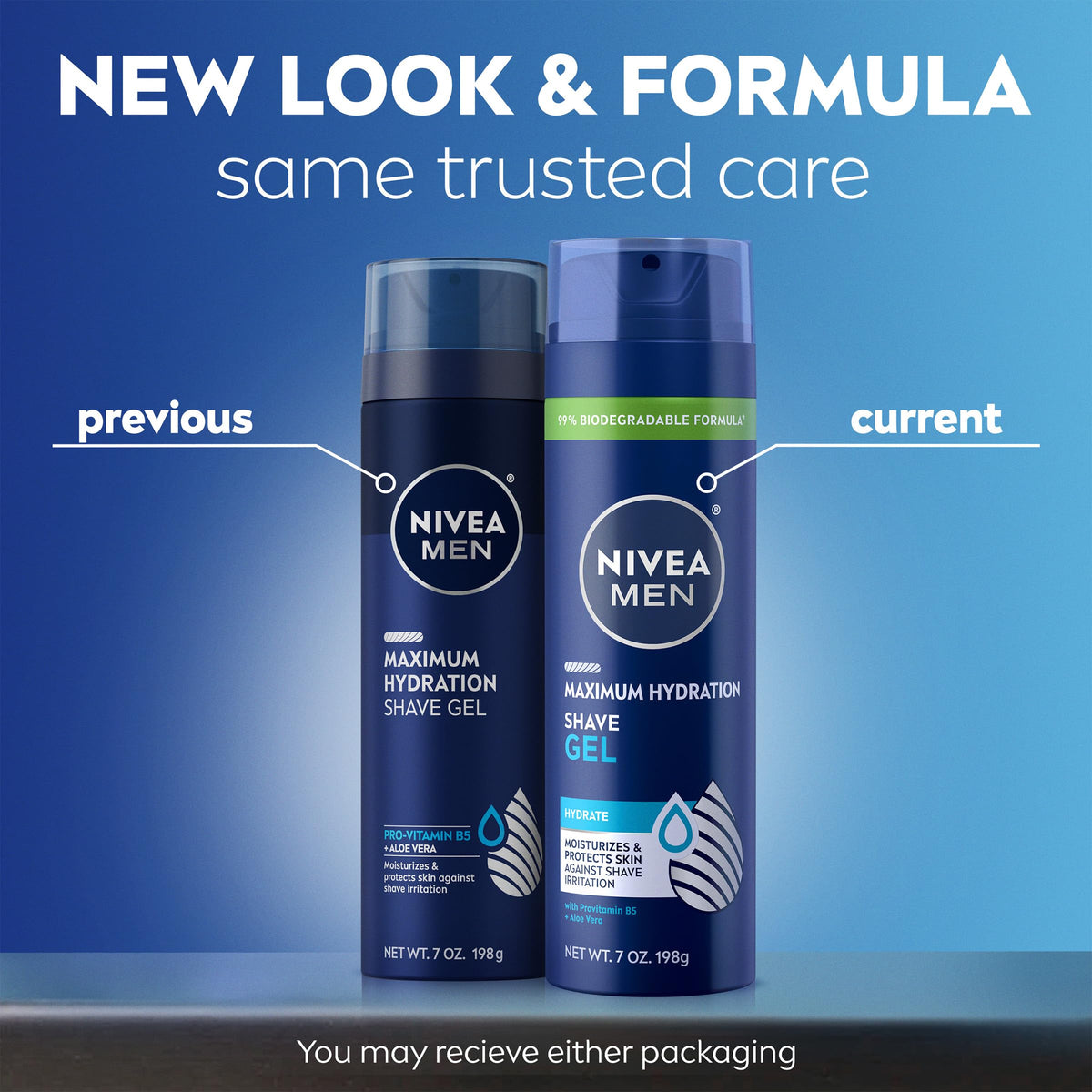 NIVEA MEN label close-up highlighting aloe and provitamin B5