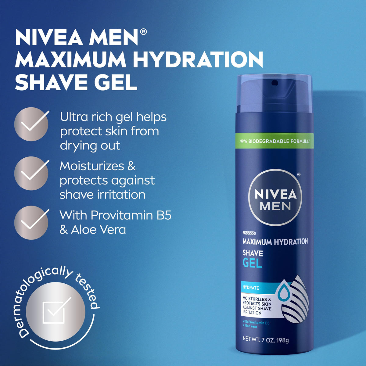 NIVEA MEN shaving gel lather texture demonstrating rich cushion