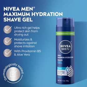 NIVEA MEN shaving gel lather texture demonstrating rich cushion