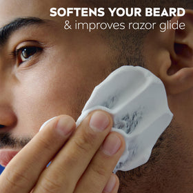 NIVEA MEN shave gel applied to face demonstrating better razor glide and comfort